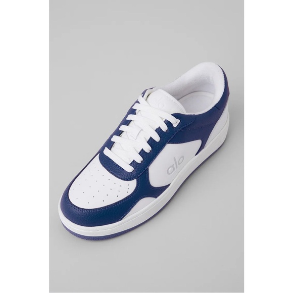 Unisex Alo Sneaker in Limited Edition Color, White w/ Navy - Picture 3 of 11